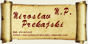 Miroslav Prekajski vizit kartica
